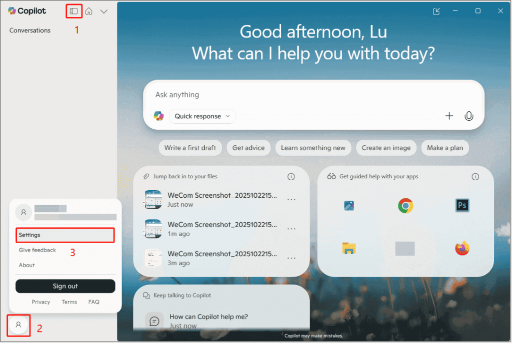 راهنمای کامل فعال‌سازی و غیرفعال کردن  Hey Copilot در ویندوز 11