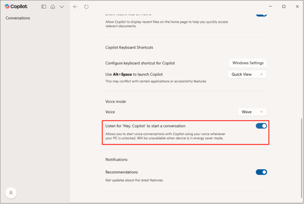 راهنمای کامل فعال‌سازی و غیرفعال کردن  Hey Copilot در ویندوز 11